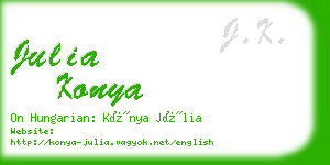 julia konya business card